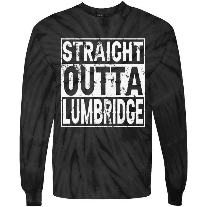 Straight Outta Lumbridge Funny Lumbridge Costume Tie-Dye Long Sleeve Shirt