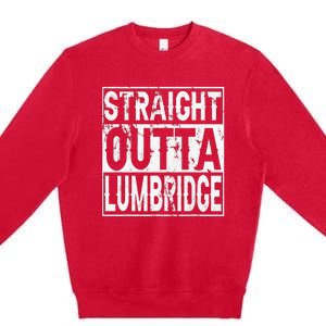 Straight Outta Lumbridge Funny Lumbridge Costume Premium Crewneck Sweatshirt