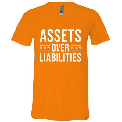 Ssets Over Liabilities V-Neck T-Shirt