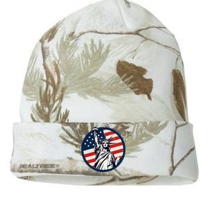 Statue Of Liberty With American Flag Fourth Of July Kati Licensed 12" Camo Beanie