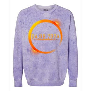 Solar Eclipse 04.08.2024 Colorblast Crewneck Sweatshirt