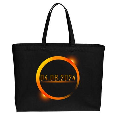 Solar Eclipse 04.08.2024 Cotton Canvas Jumbo Tote