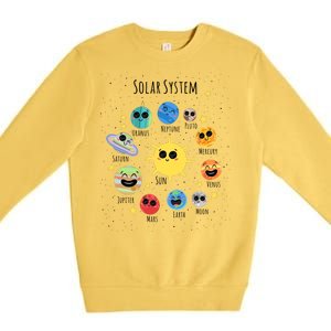 Solar System Children's Illustration Premium Crewneck Sweatshirt