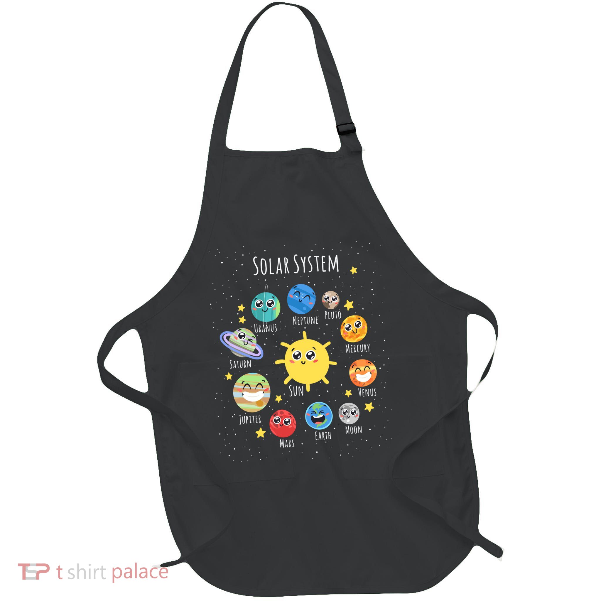 Solar System Children's Illustration Full-Length Apron With Pockets