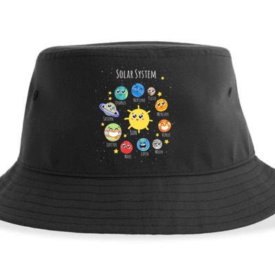 Solar System Children's Illustration Sustainable Bucket Hat