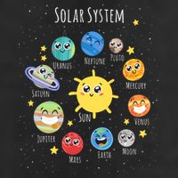 Solar System Children's Illustration 11oz C Handle Ceramic Mug