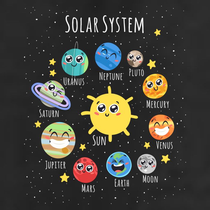 Solar System Children's Illustration 11oz C Handle Ceramic Mug