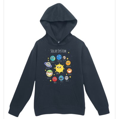 Solar System Children's Illustration Urban Pullover Hoodie