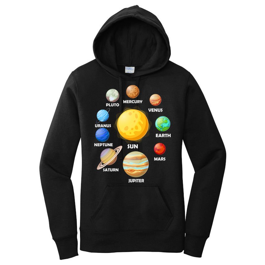 Solar System Planets Women's Pullover Hoodie
