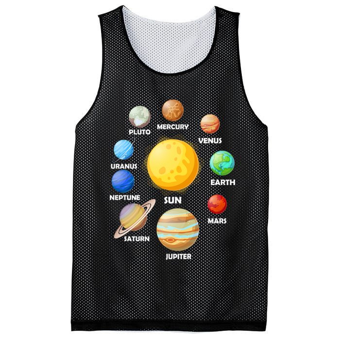 Solar System Planets Mesh Reversible Basketball Jersey Tank