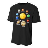 Solar System Planets Youth Performance Sprint T-Shirt