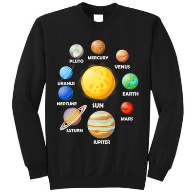 Solar System Planets Tall Sweatshirt