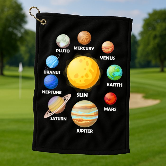 Solar System Planets Golf Towel