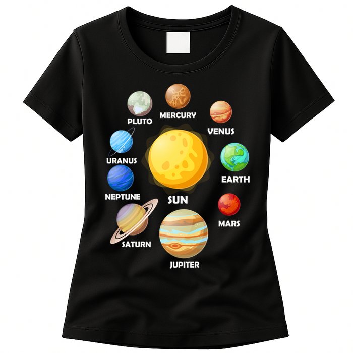 Solar System Planets Womens T-Shirt