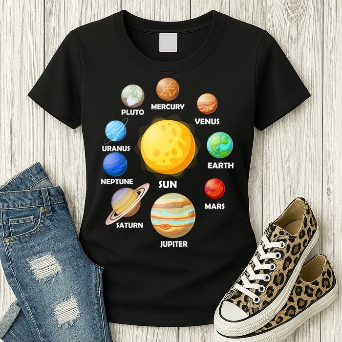 Solar System Planets Womens T-Shirt