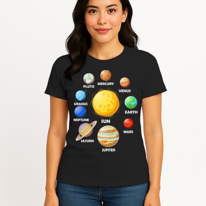 Solar System Planets Womens T-Shirt