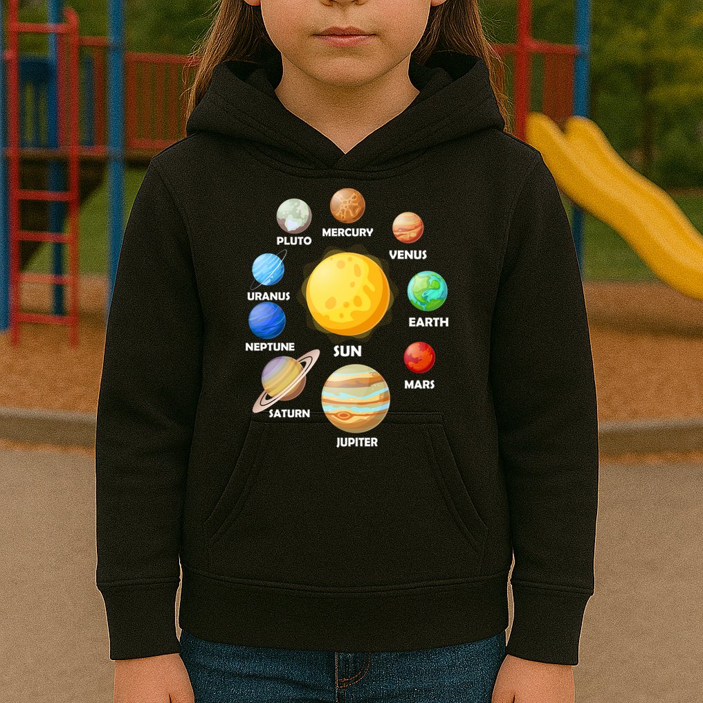 Solar System Planets Kids Hoodie