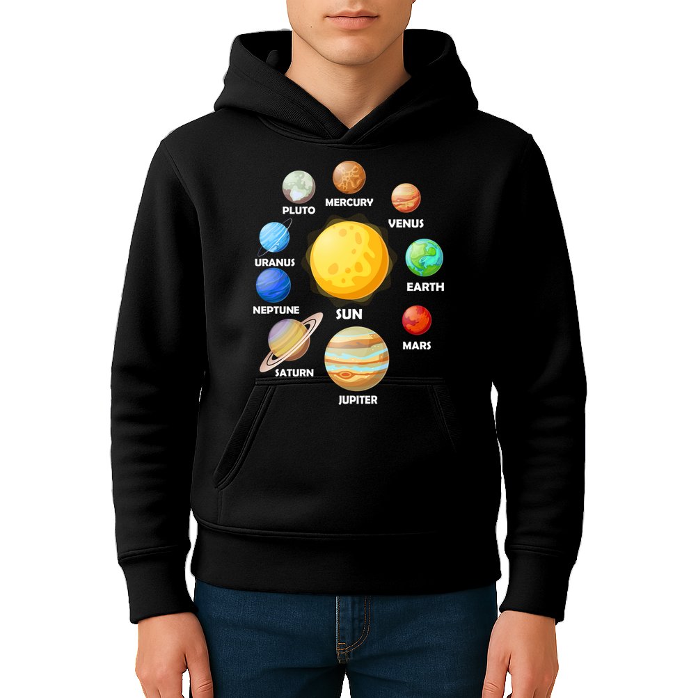 Solar System Planets Kids Hoodie