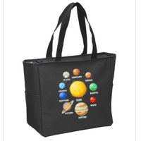 Solar System Planets Zip Tote Bag