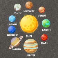Solar System Planets Cotton Canvas Backpack
