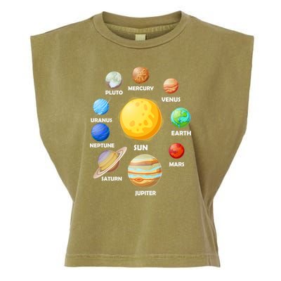Solar System Planets Garment-Dyed Women's Muscle Tee