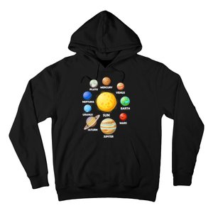 Solar System Planets Sun Mars Hoodie