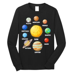 Solar System Planets Sun Mars Long Sleeve Shirt