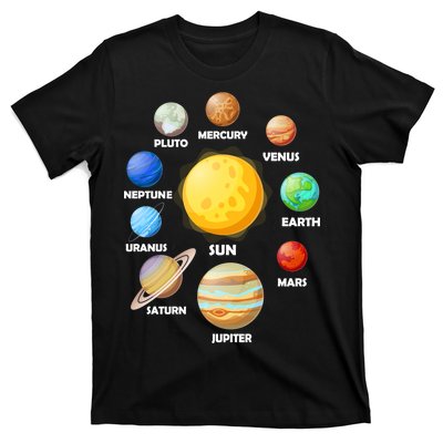 Solar System Planets Sun Mars T-Shirt