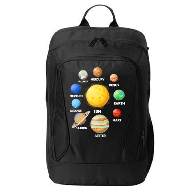 Solar System Planets Sun Mars City Backpack