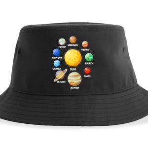 Solar System Planets Sun Mars Sustainable Bucket Hat