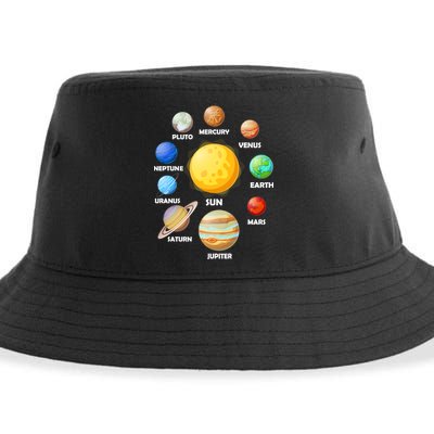 Solar System Planets Sun Mars Sustainable Bucket Hat