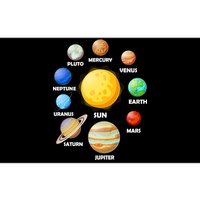 Solar System Planets Sun Mars Bumper Sticker