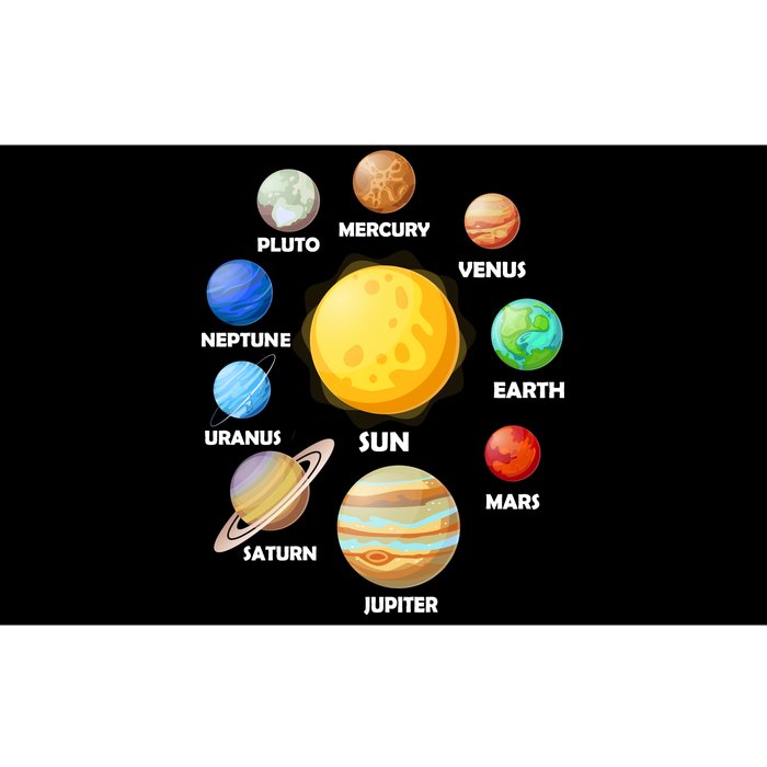 Solar System Planets Sun Mars Bumper Sticker