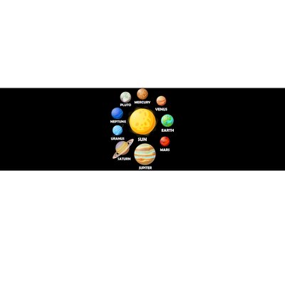 Solar System Planets Sun Mars Bumper Sticker