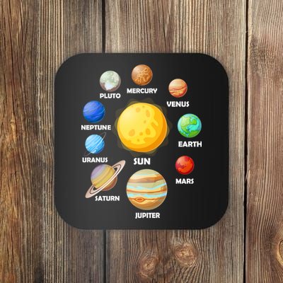 Solar System Planets Sun Mars Coaster