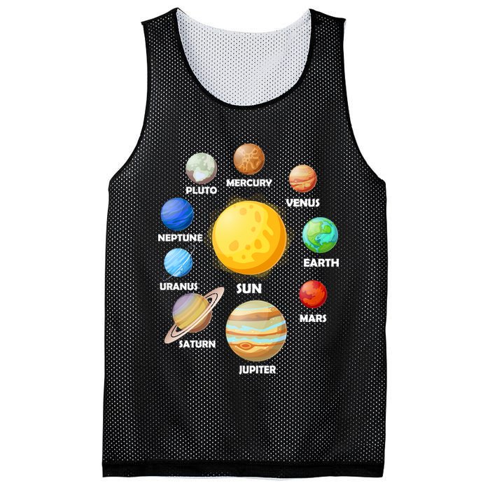 Solar System Planets Sun Mars Mesh Reversible Basketball Jersey Tank