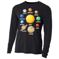 Solar System Planets Sun Mars Cooling Performance Long Sleeve Crew