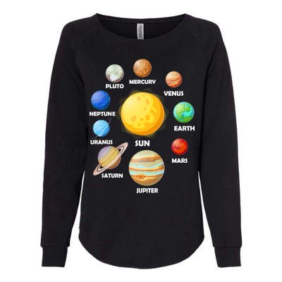 Solar System Planets Sun Mars Womens California Wash Sweatshirt