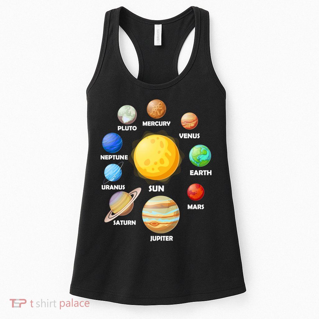 Solar System Planets Sun Mars Womens Tank Top