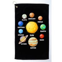 Solar System Planets Sun Mars Golf Towel
