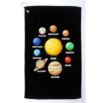 Solar System Planets Sun Mars Platinum Collection Golf Towel