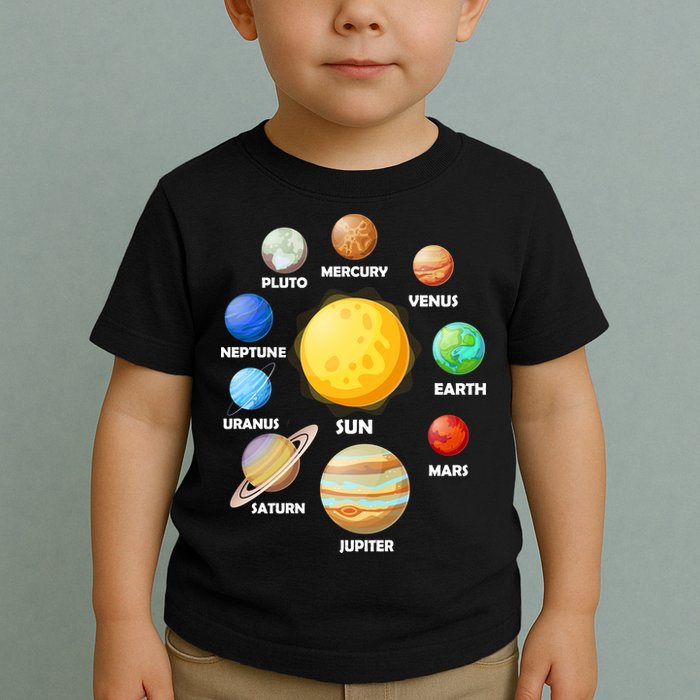 Solar System Planets Sun Mars Toddler T-Shirt