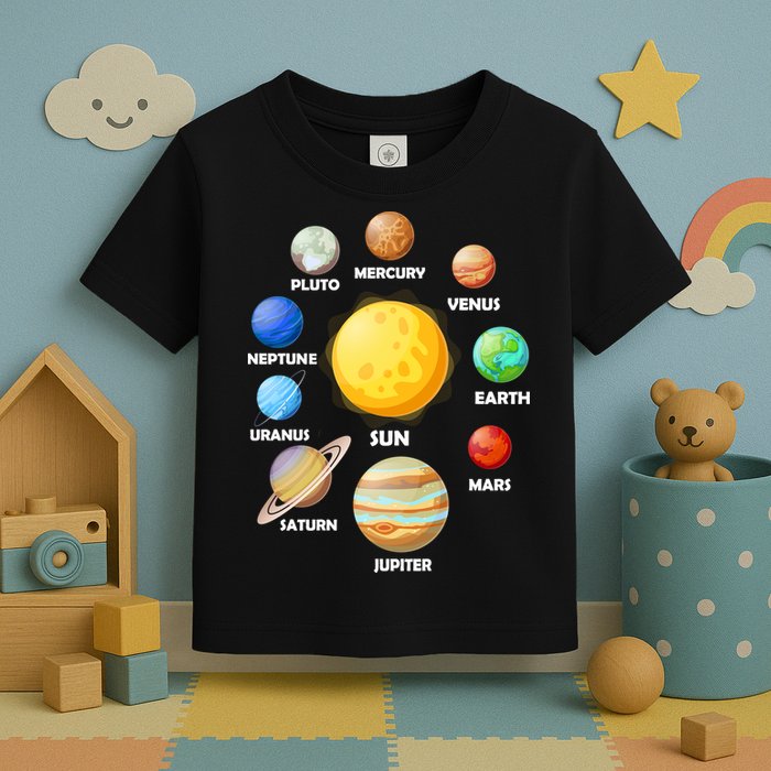 Solar System Planets Sun Mars Toddler T-Shirt