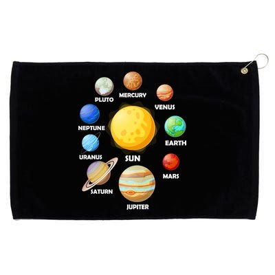 Solar System Planets Sun Mars Grommeted Golf Towel