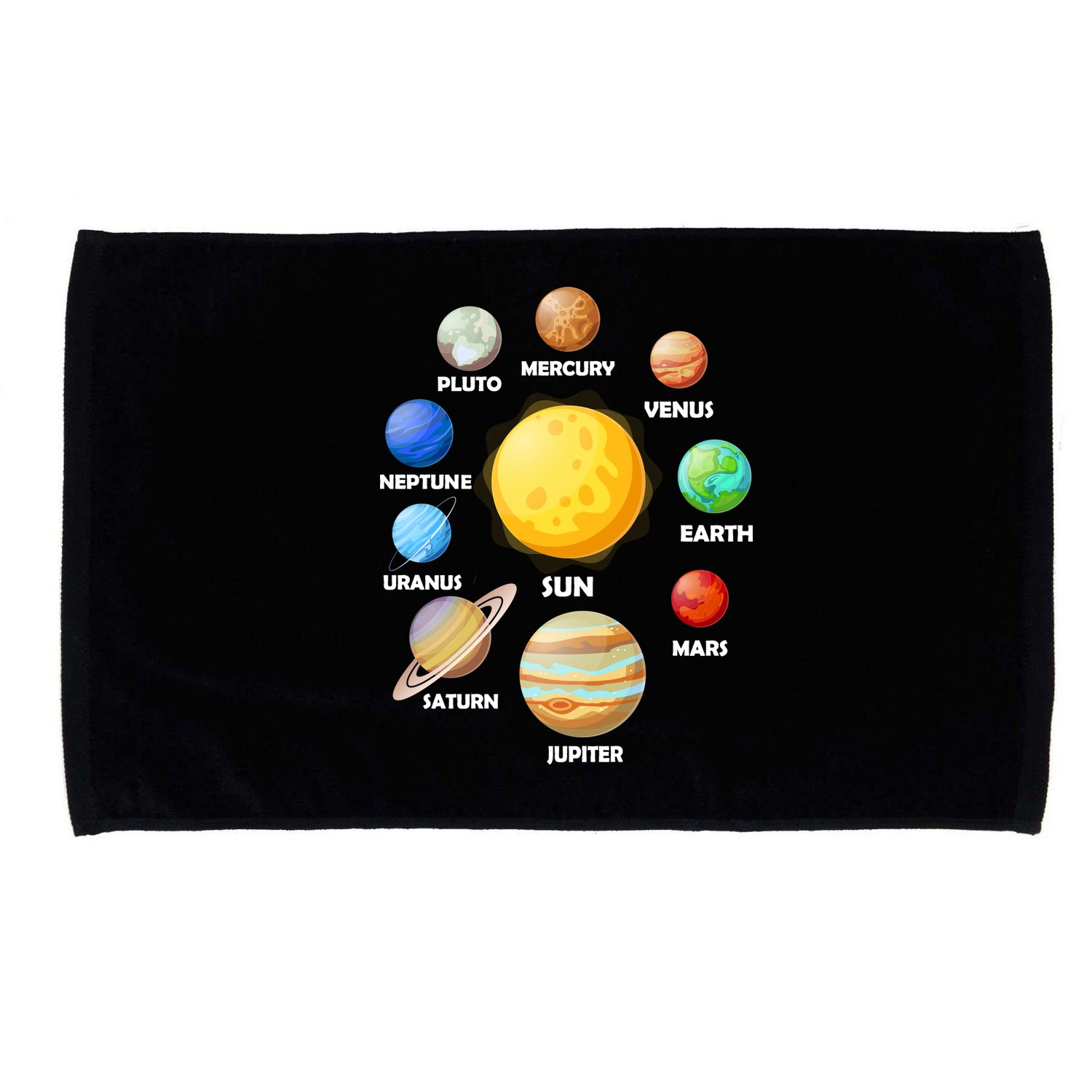 Solar System Planets Sun Mars Microfiber Hand Towel
