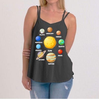 Solar System Planets Sun Mars Women's Strappy Tank