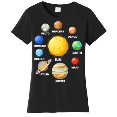 Solar System Planets Sun Mars Women's T-Shirt