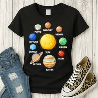 Solar System Planets Sun Mars Womens T-Shirt
