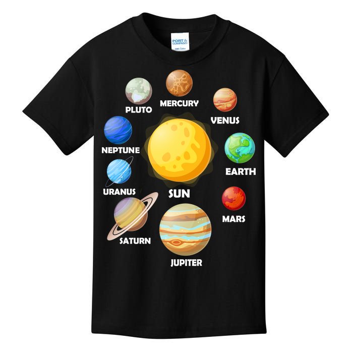 Solar System Planets Sun Mars Kids T-Shirt