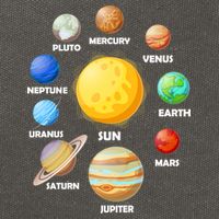 Solar System Planets Sun Mars Cotton Canvas Backpack